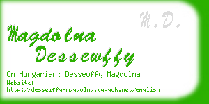 magdolna dessewffy business card